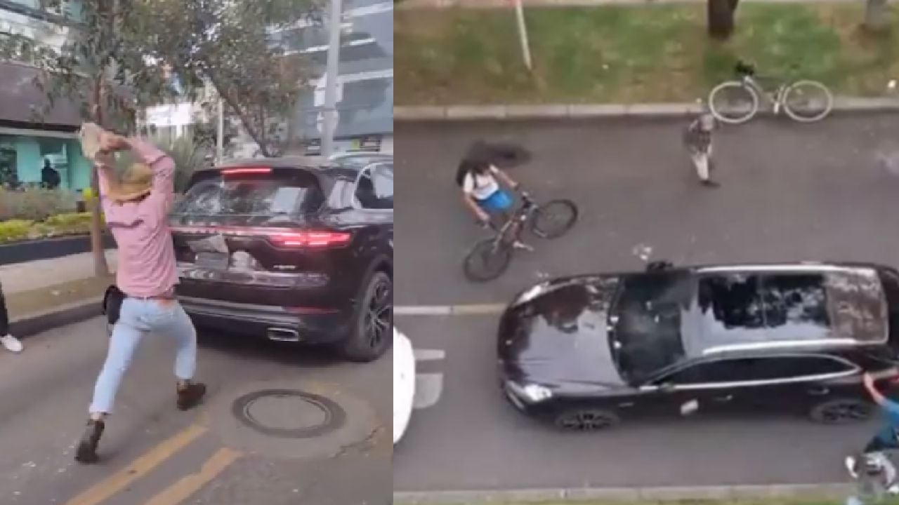Video de carro Porsche en protestas. Foto: Pantallazos videos virales en Twitter: @HenryACardenas