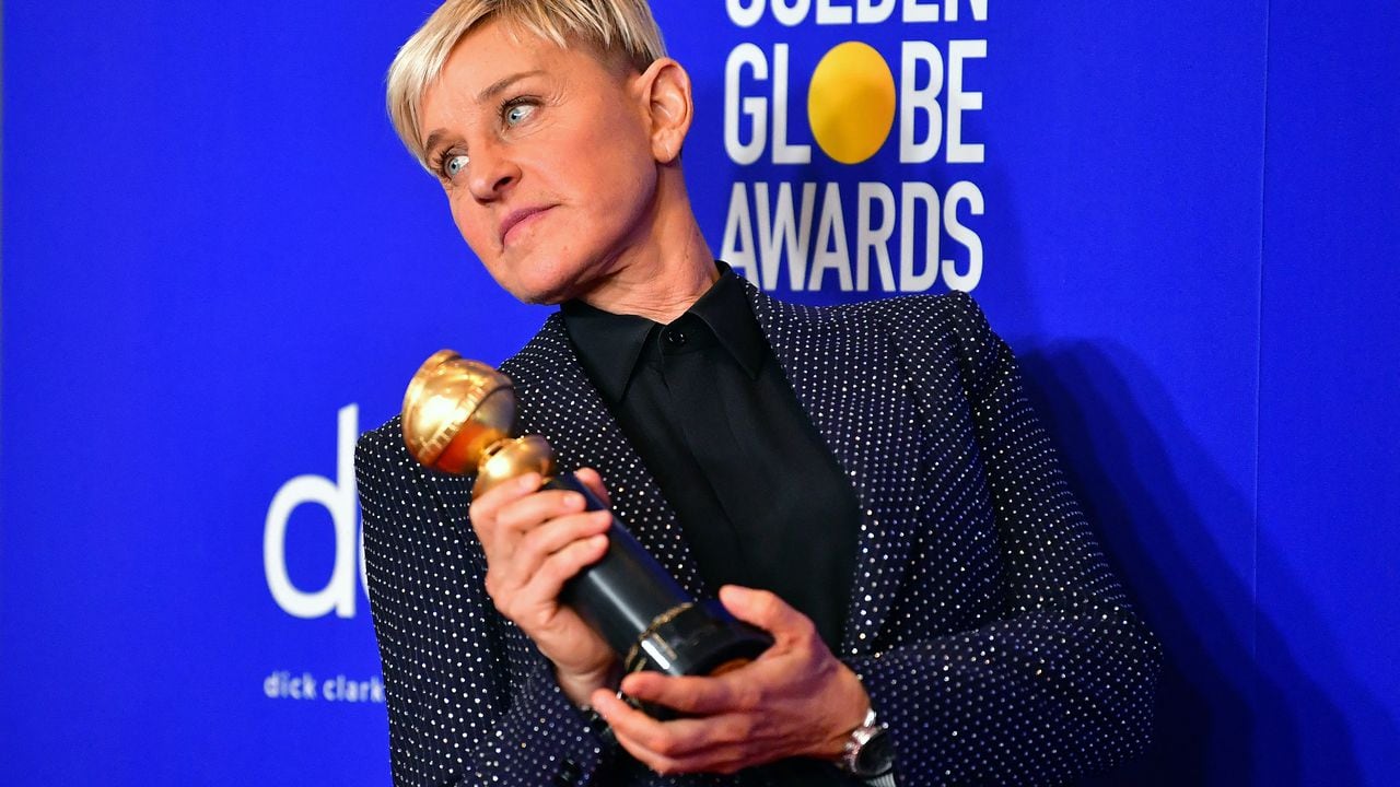 (FILES) In this file photo taken on January 05, 2020, US actress and TV host Ellen DeGeneres poses in the press room with the Carol Burnett award during the 77th annual Golden Globe Awards in Beverly Hills, California. - Ellen DeGeneres, a star of daytime American talk show culture, on May 12, said she was calling it quits after 19 seasons anchoring a TV staple that had become tainted by toxic workplace allegations.