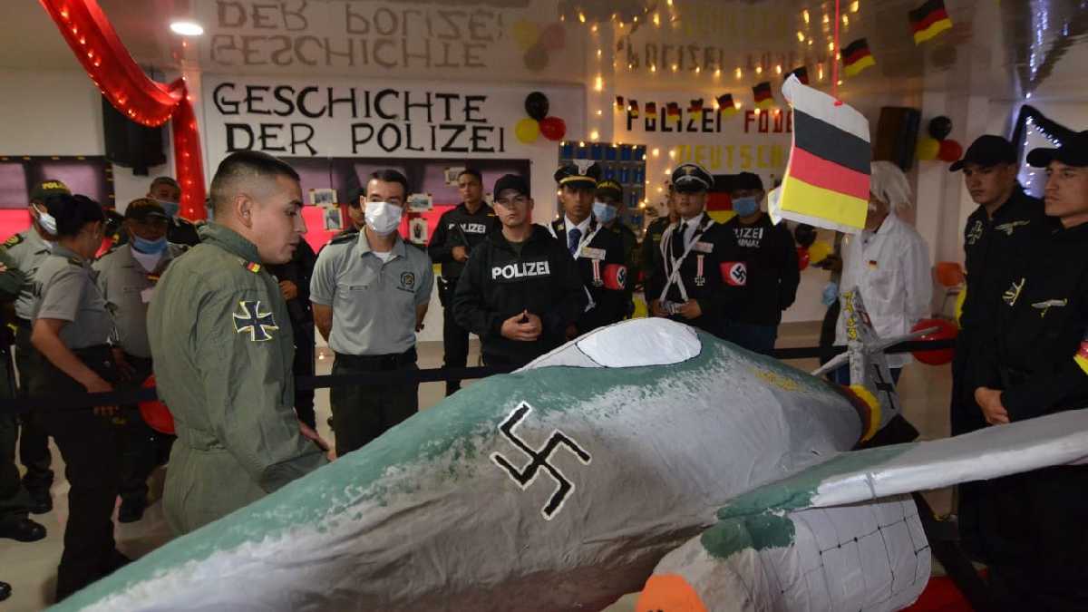 Insólito: Policía de Tuluá usó símbolos nazi en actividad cultural