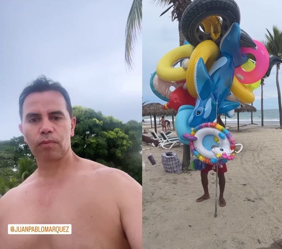 Las vacaciones de Jhonny Rivera en Panamá se vieron frustradas por el clima. Foto: Instagram @jhonnyrivera.