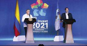 La inauguración oficial de la asamblea del Banco Interamericano de Desarrollo (BID) en Barranquilla estuvo a cargo del presidente colombiano Iván Duque y del presidente del BID, Mauricio Claver-Carone.
