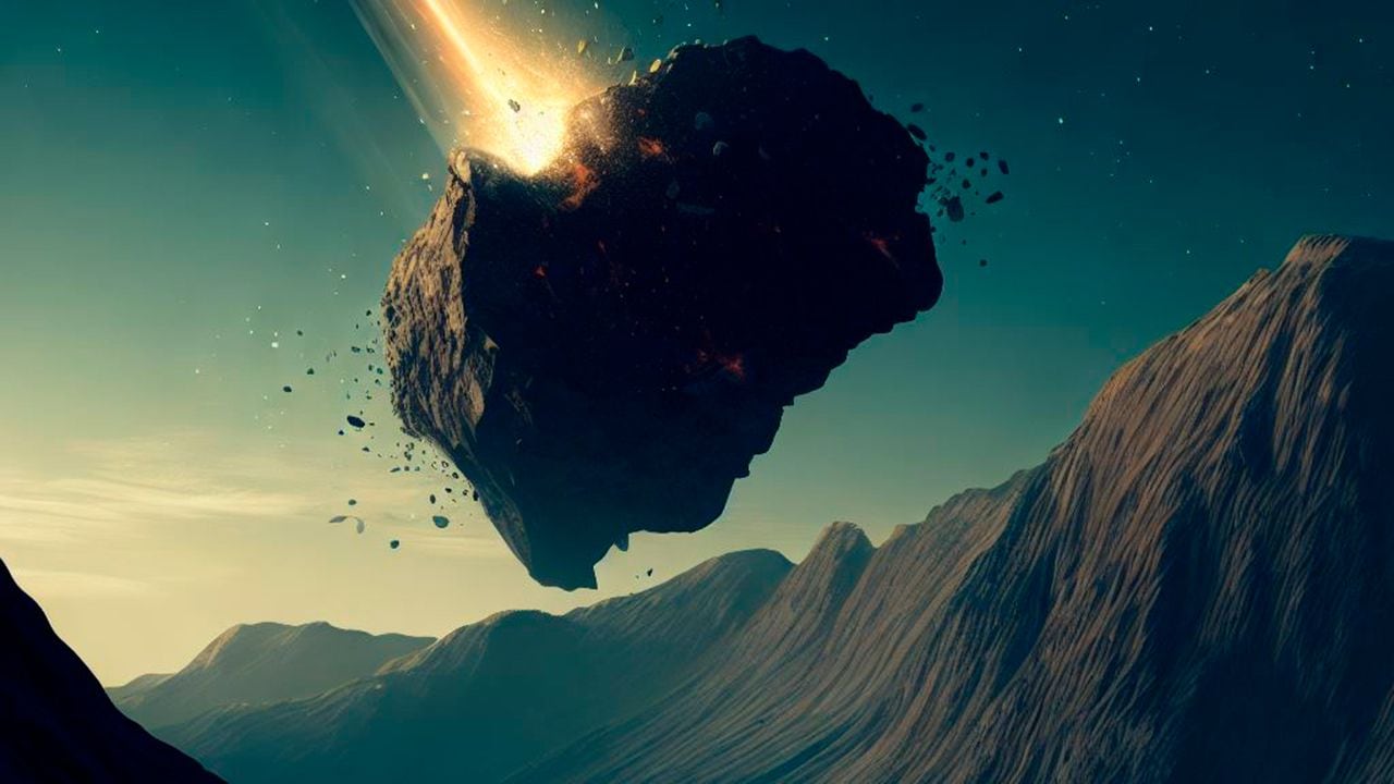 Un meteorito chocó contra una gran montaña y la partió en dos, esa zona ahora queda en China.