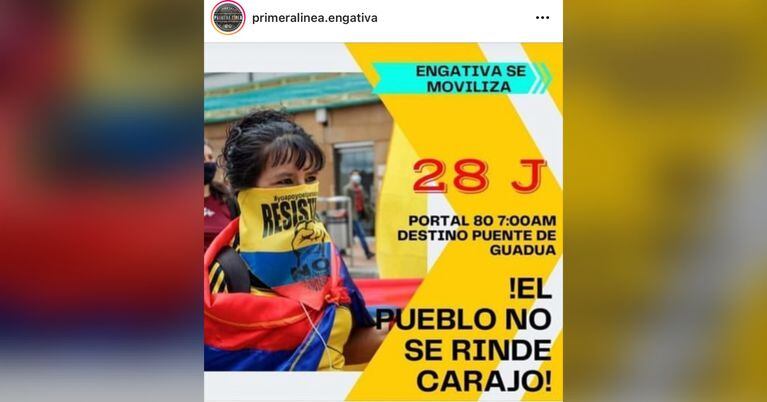 Paro nacional 28 de junio de 2021 Engativá (Bogotá)