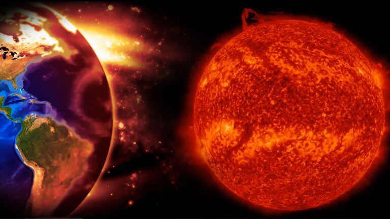 La radiación del Sol que llega a la Terra es atenuada por el campo magnético del planeta.