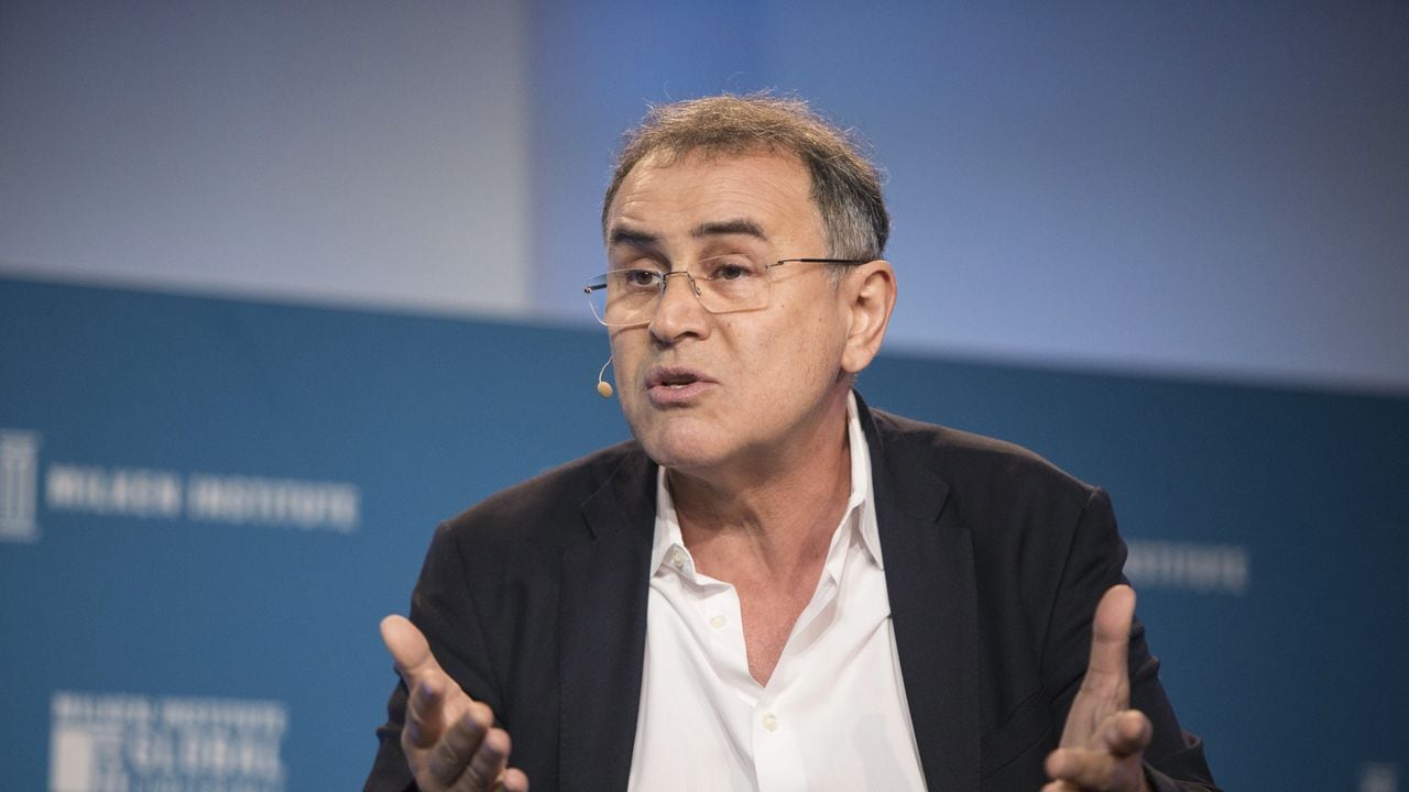 Nouriel Roubini, chairman and co-founder of Roubini Global Economics LLC, speaks during the Milken Institute Global Conference in Beverly Hills, California, U.S., on Wednesday, May 2, 2018. The conference brings together leaders in business, government, technology, philanthropy, academia, and the media to discuss actionable and collaborative solutions to some of the most important questions of our time. Photographer: Dania Maxwell/Bloomberg via Getty Images