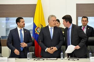 Consejo de seguridad en Bogotá liderado por el presidente Iván Duque.