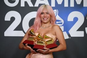 Karol G, ganadora de Latin Grammy 2023 (Photo by Borja B. Hojas/Getty Images for Latin Recording Academy)