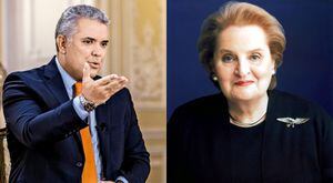 El presidente Iván Duque rindió un homaneja a la exsecretaria de Estados Unidos Madeleine Albright.
