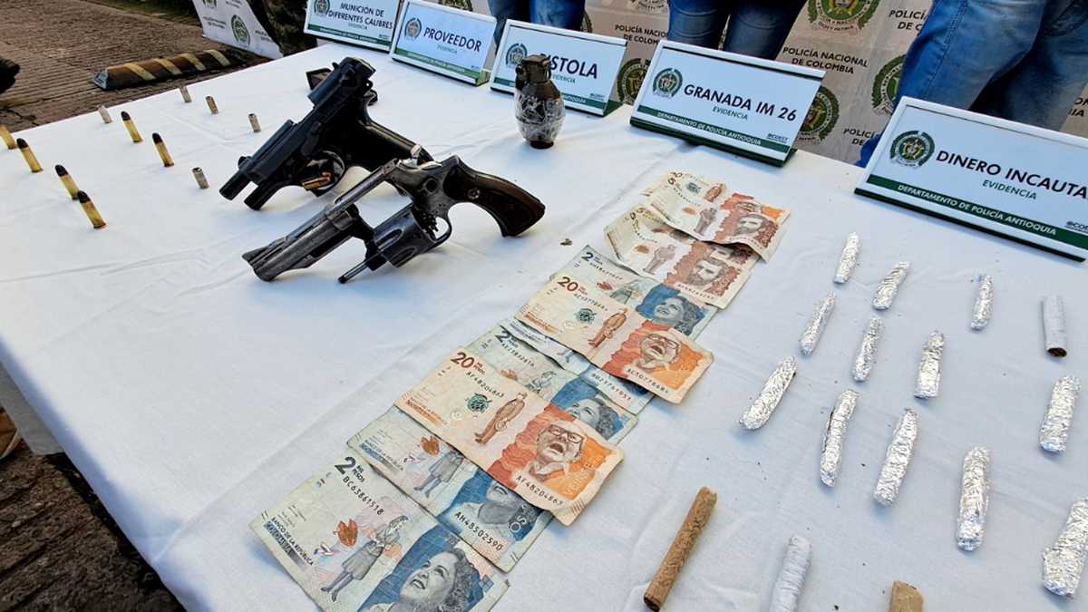 Lo último: armas, droga y dinero, deja redada contra el crimen Antioquia