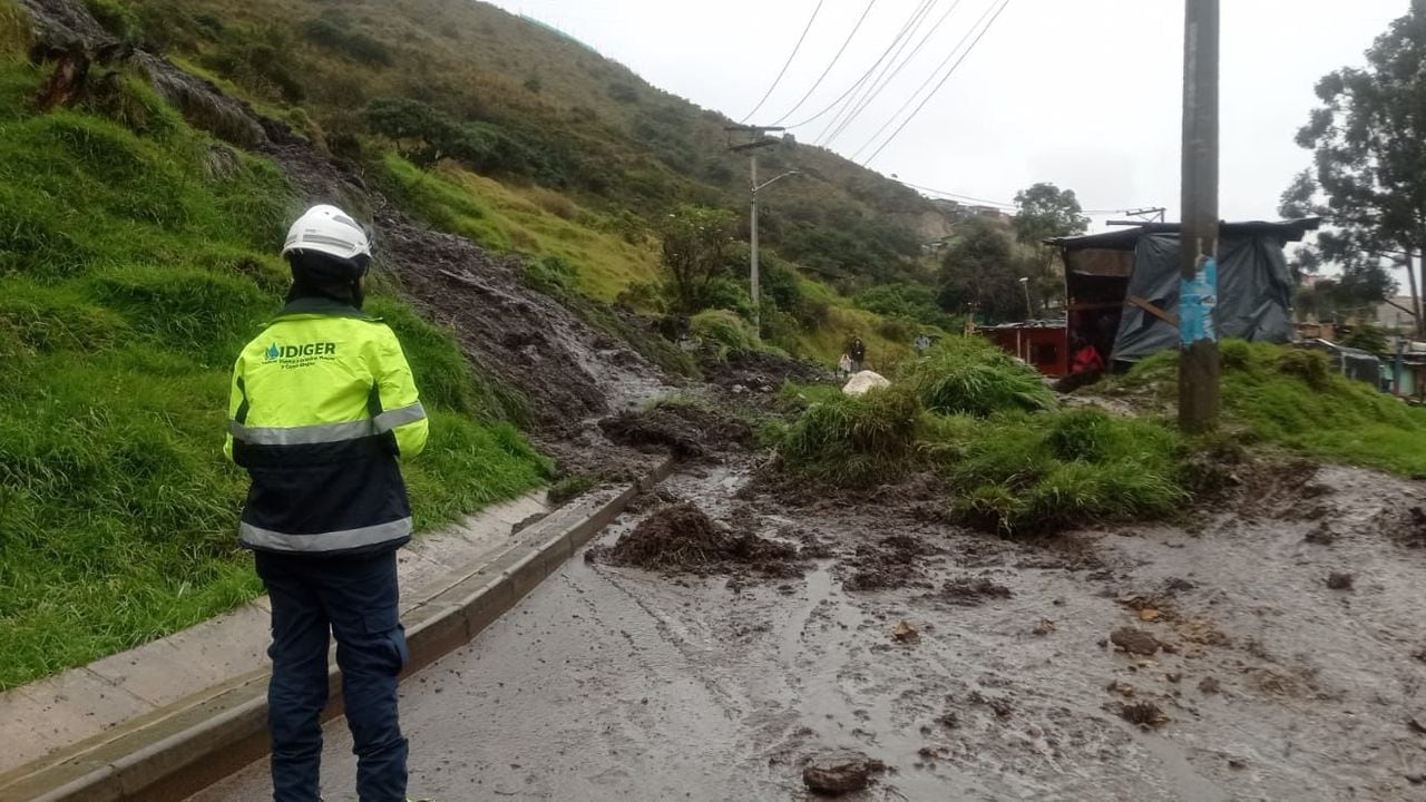 Durante el fin de semana en Bogotá producto de las fuertes lluvias se presentaron 8 fenómenos de remoción en masa.