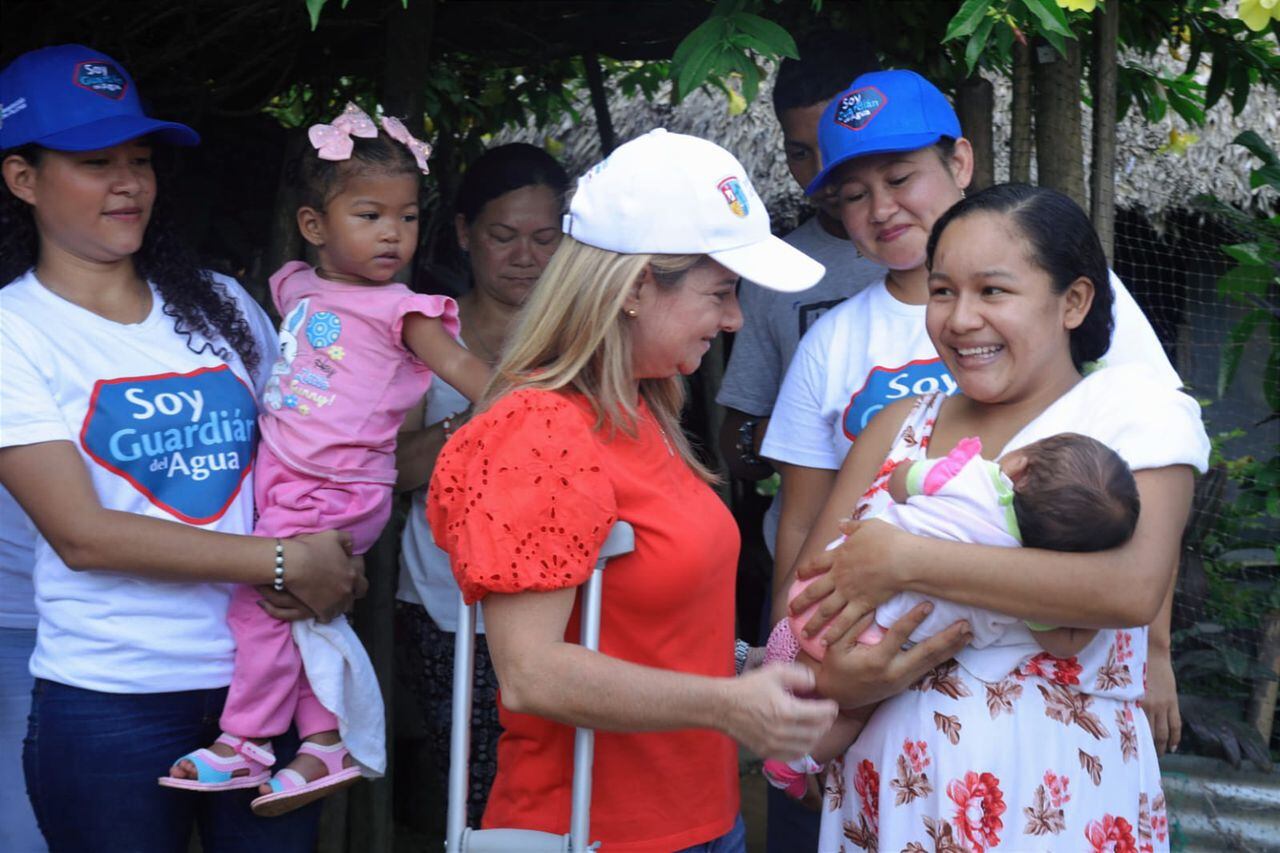 Elsa Noguera, la gobernadora del Atlántico, visitó municipio de Luruaco, la vereda Barrigón