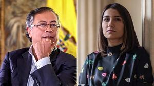 Gustavo Petro con Laura Sarabia