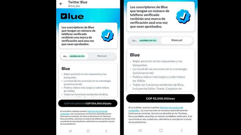 Twitter Blue ya está disponible en Colombia