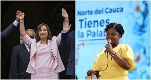 Dina Boluarte, presidenta de Perú y Francia Márquez, vicepresidenta de Colombia