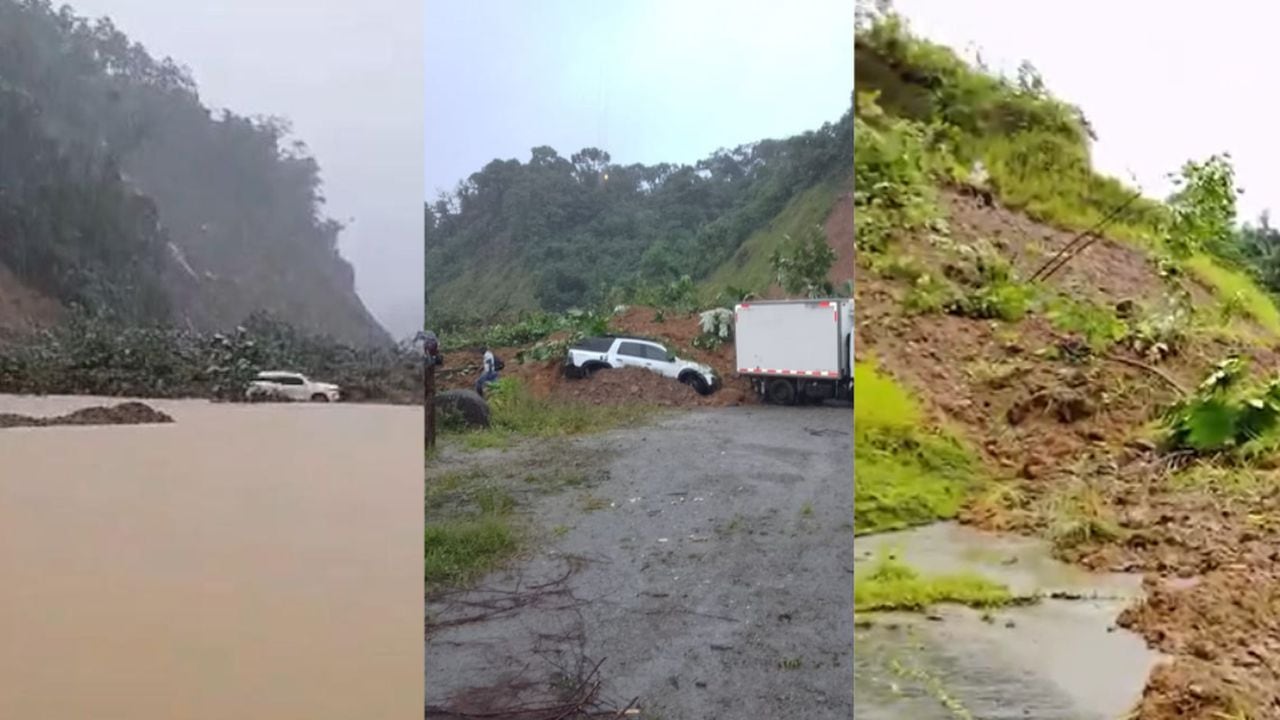 Atención: Autoridades detectan siete deslizamientos e informan que la vía Quibdó - Medellín estará temporalmente cerrada tras derrumbe