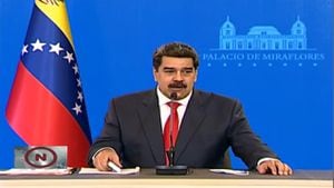 Nicolás Maduro en rueda de prensa internacional después de las elecciones parlamentarias