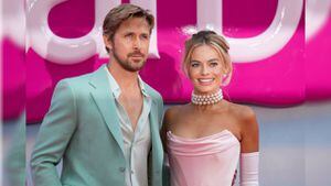Margot Robbie y Ryan Gosling asisten al estreno europeo de " Barbie " en Londres, Gran Bretaña, el 12 de julio de 2023.