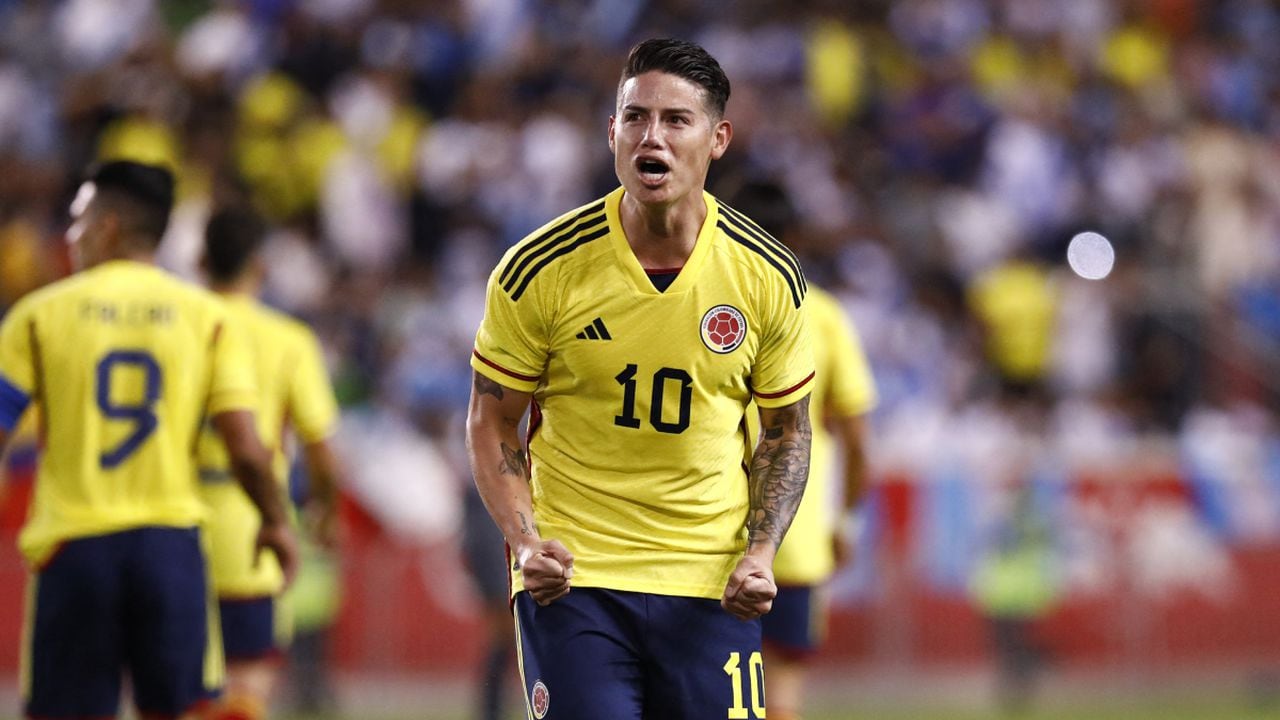 Colombia’s James Rodriguez (10) celebrates his goal during the international friendly football match between Colombia and Guatemala at Red Bull Arena in Harrison, New Jersey, on September 24, 2022.
Andres Kudacki / AFP