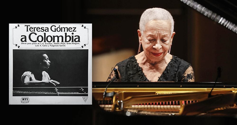 Teresa ha dejado el testimonio de su arte en sus grabaciones. A la derecha, en el concierto de homenaje que hace unos días le organizó la Orquesta Filarmónica en el Teatro Mayor Julio Mario Santo Domingo.