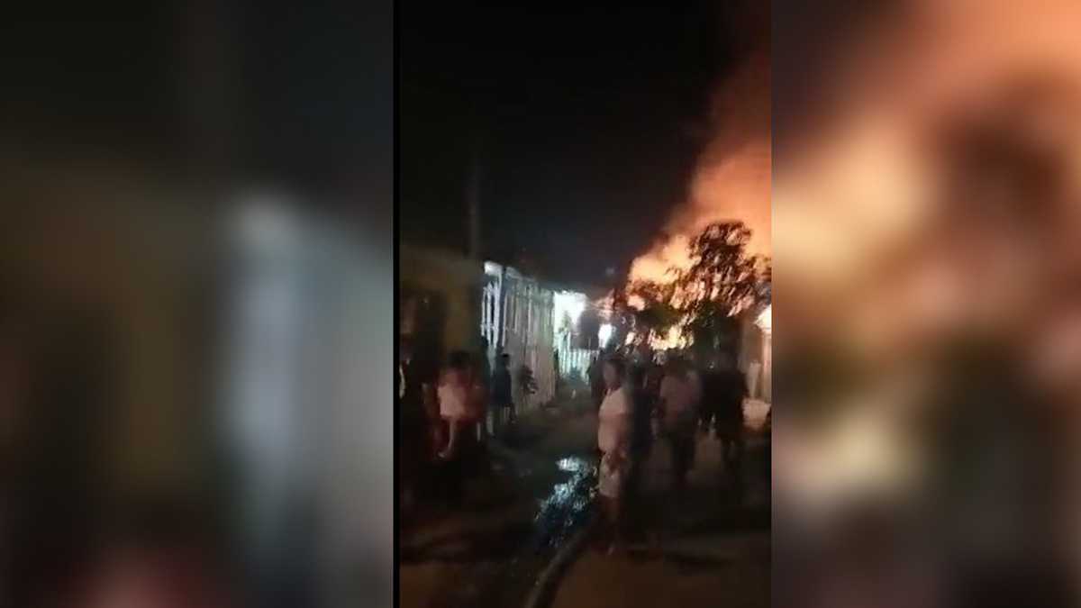 incendio en el barrio La Bendición de Barranaquilla
