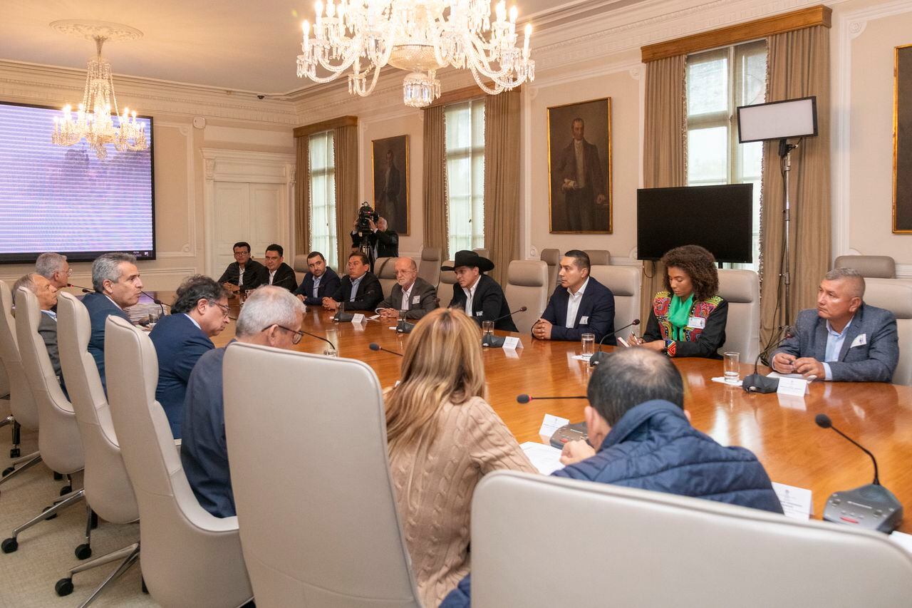Reunión del presidente Gustavo Petro con gobernadores afines al Pacto Histórico en la Casa de Nariño. Tomada de Flickr Presidencia