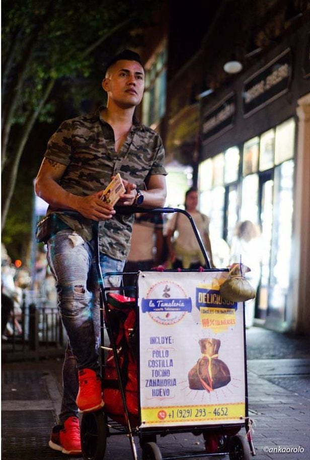 Martín dedicaba varias horas después de su trabajo en un restaurante a vender los tamales en las calles de Nueva York.
