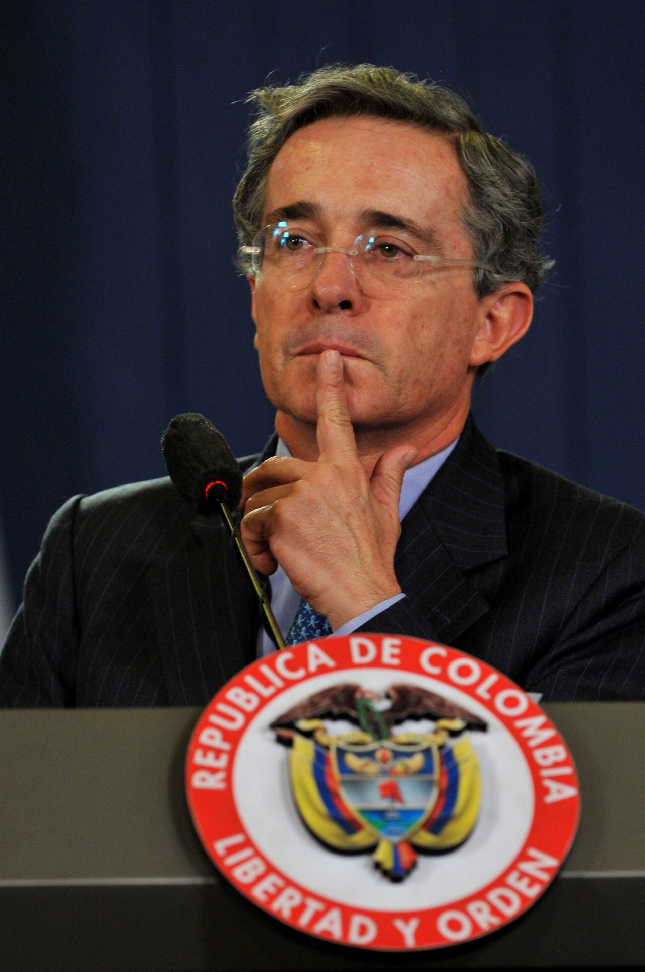 Álvaro Uribe Vélez, cuando era presidente de Colombia.