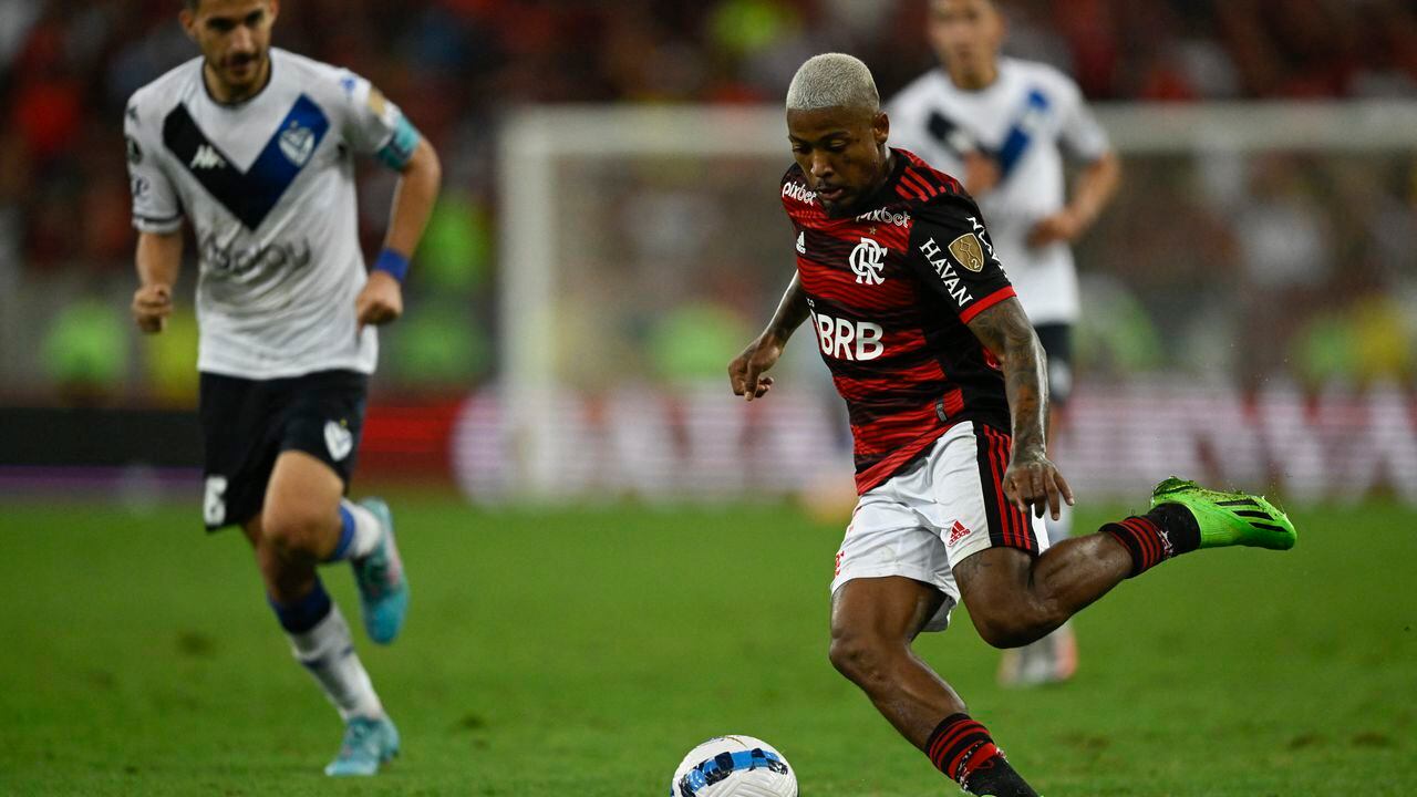Flamengo derrotó a Vélez Sarfield con un marcador global de 6 a 1. (Photo by MAURO PIMENTEL / AFP)