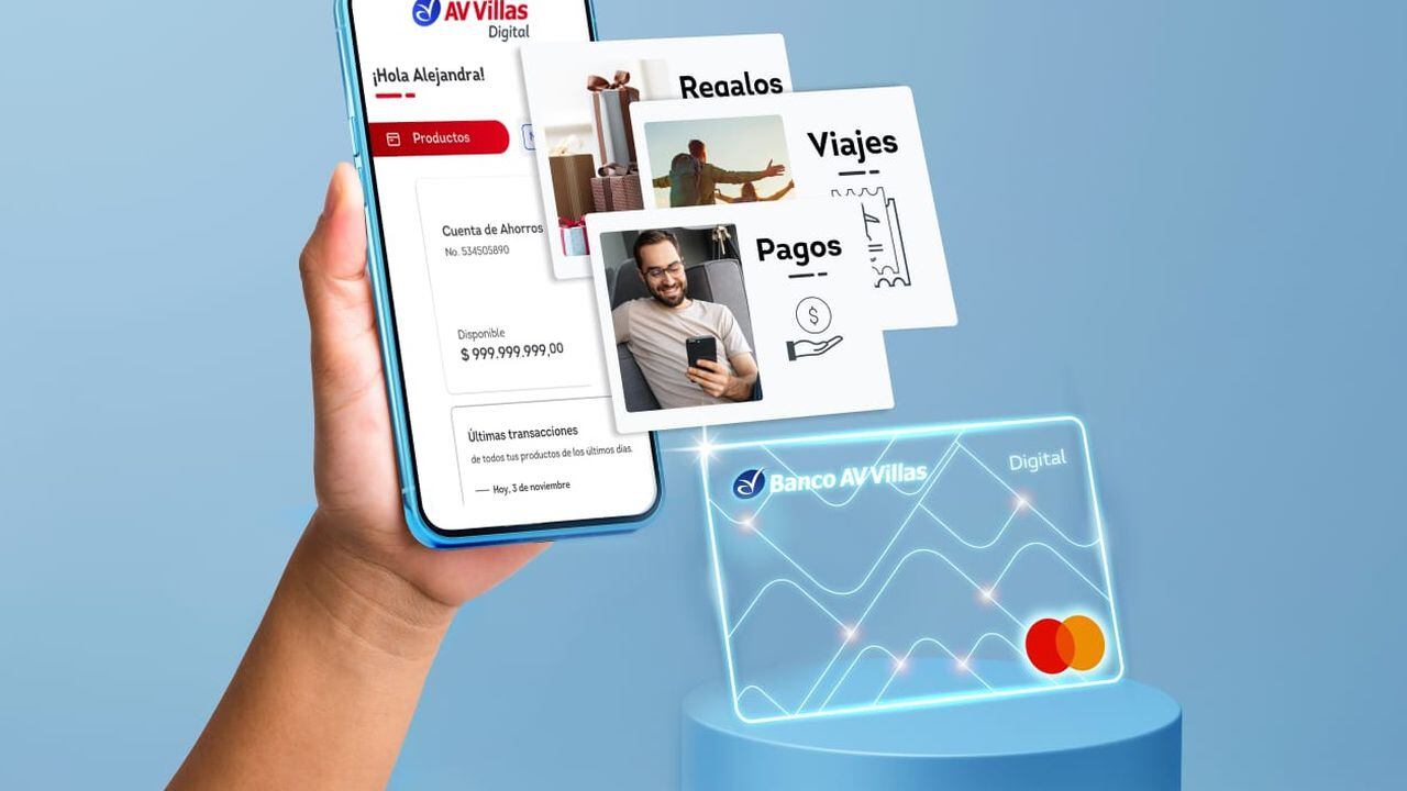 El proceso de adquisición de la tarjeta y uso será totalmente digital. Foto: Banco AV Villas