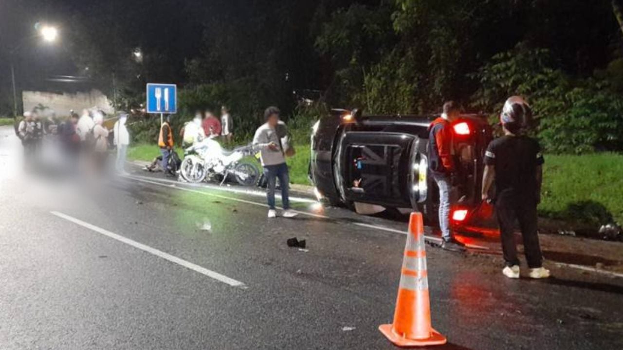 Fuerte accidente de tránsito en el municipio de Envigado, Antioquia.