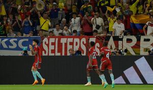 Luis Díaz abrió el marcador para Colombia ante Alemania.