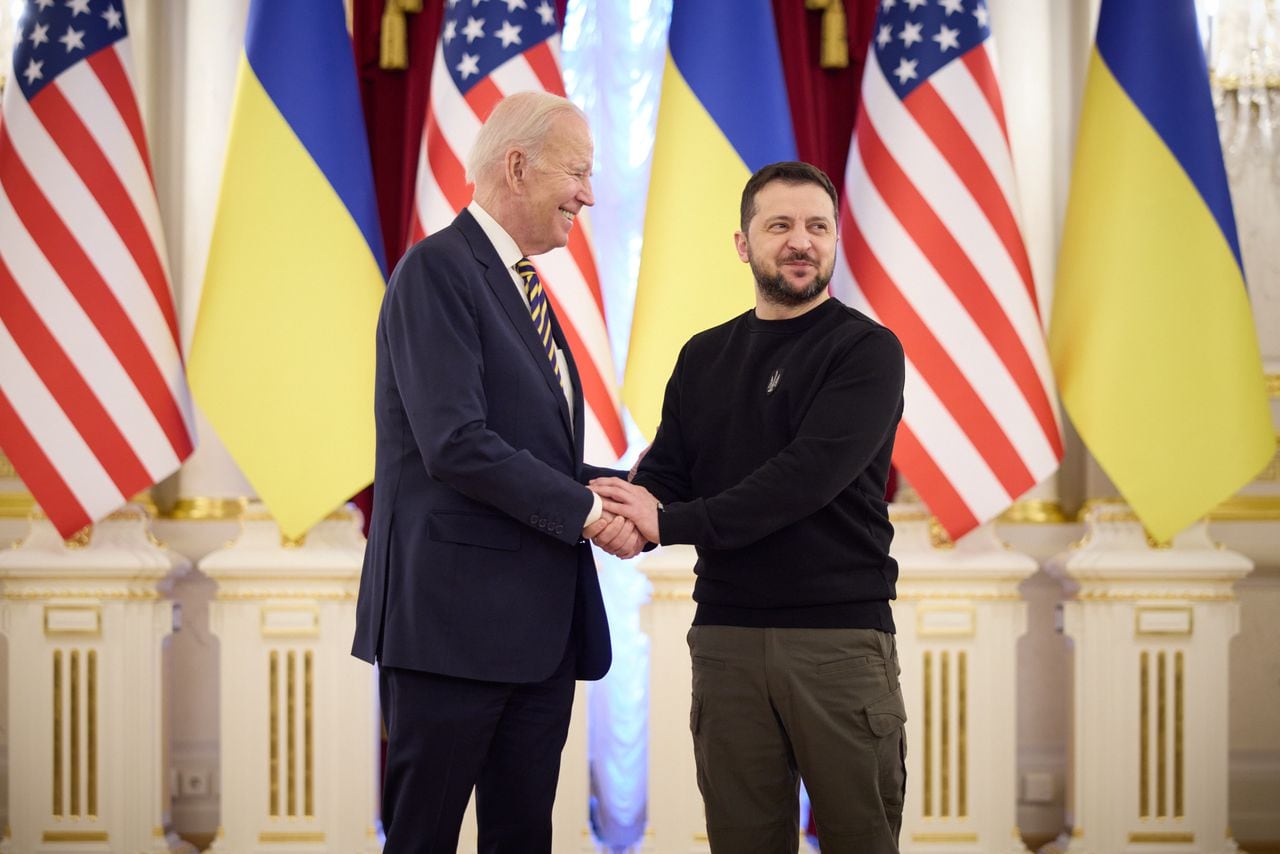 El presidente de EE. UU. hizo su primera visita a Kiev desde la invasión a gran escala de Rusia el 24 de febrero pasado.