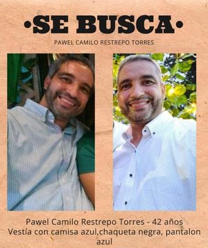 Pawel Camilo Restrepo ingeniero que se encuentra desaparecido en Bogotá