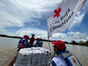 Cruz Roja Colombiana en Sucre, Sucre, en la subregión de La Mojana.