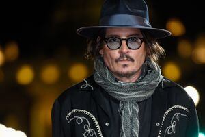 ROME, ITALY - OCTOBER 17: Johnny Depp at the Puffins red carpet during the Rome Film Fest 2021 on October 17, 2021. (Photo by Marilla Sicilia/Archivio Marilla Sicilia/Mondadori Portfolio via Getty Images)