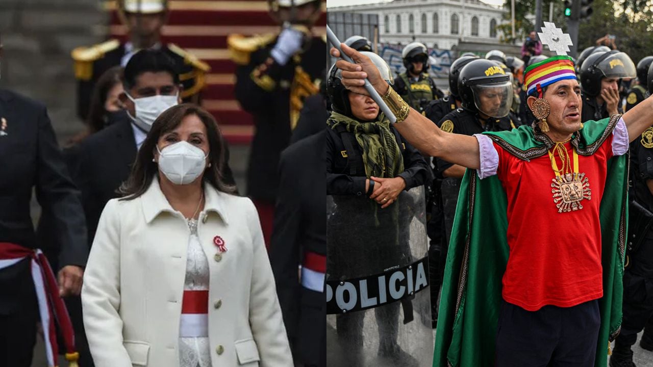 Dina Boluarte ha intentado dar calma en medio de las protestas en Perú. Foto: AFP.