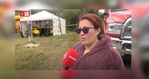Luz Ángela Ríos, esposa de Javier Velilla, el vigilante desaparecido en la tragedia de la vía a La Calera.