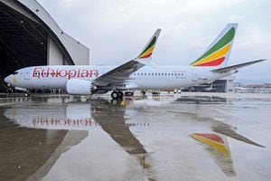 Imagen de archivo del avión Boeing 737 Max 8 de Ethiopian Airlines que se ha estrellado este domingo.