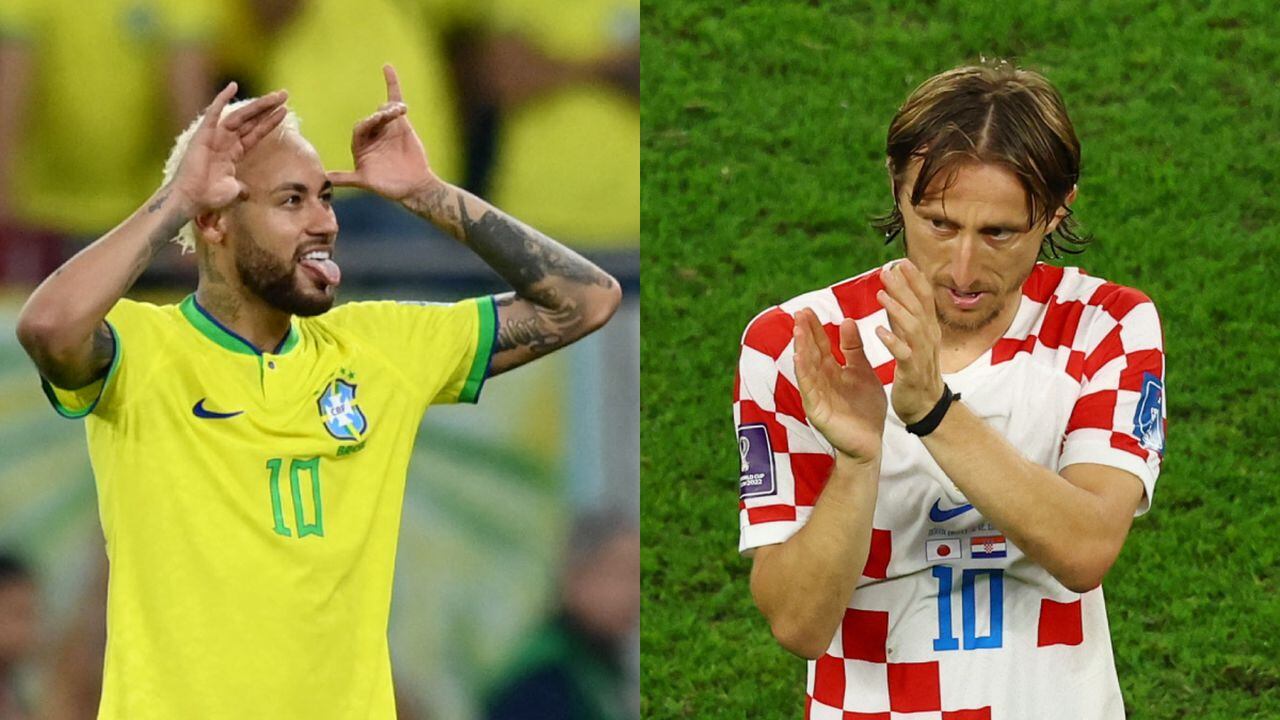 Neymar y Luka Modric. Qatar 2022. 
 Foto: REUTERS/Annegret Hilse//REUTERS/Lee Smith