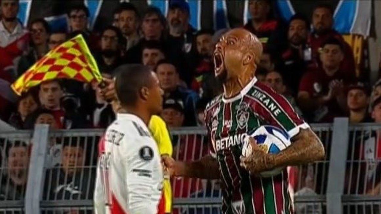 El gesto viral de Felipe Melo a Nicolás de la Cruz en River-Fluminense