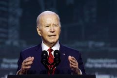 presidente de Estados Unidos, Joe Biden, pronuncia un discurso en la Conferencia Legislativa 2024 de los Sindicatos de la Construcción de América del Norte (NABTU) en el Washington Hilton el 24 de abril de 2024