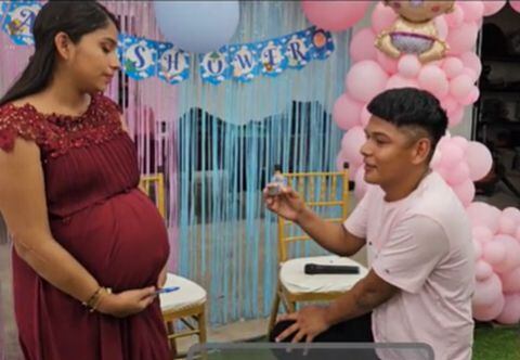 Joven rechazó propuesta de matrimonio en pleno baby shower y el video se viralizó en las redes sociales.