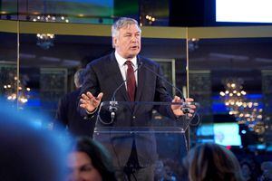 NEW YORK, NEW YORK - MARCH 03: Alec Baldwin speaks onstage at the Guild Hall Academy Of The Arts Achievement Awards 2020 at the Rainbow Room on March 03, 2020 in New York City. (Photo by Sean Zanni/Patrick McMullan via Getty Images)