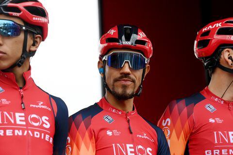 VITORIA-GASTEIZ, SPAIN - APRIL 03: Daniel Felipe Martinez of Colombia and Team INEOS Grenadiers prior to the 2nd Itzulia Basque Country, Stage 1 a 165.4km stage from Vitoria-Gasteiz to Labastida 527m / #Itzulia2023 / on April 03, 2023 in Vitoria-Gasteiz, Spain. (Photo by David Ramos/Getty Images)