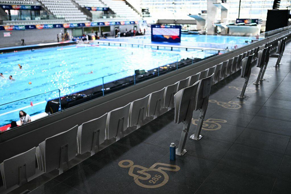 Los atletas participan durante una sesión de entrenamiento antes de los Juegos Olímpicos y Paralímpicos de París 2024.