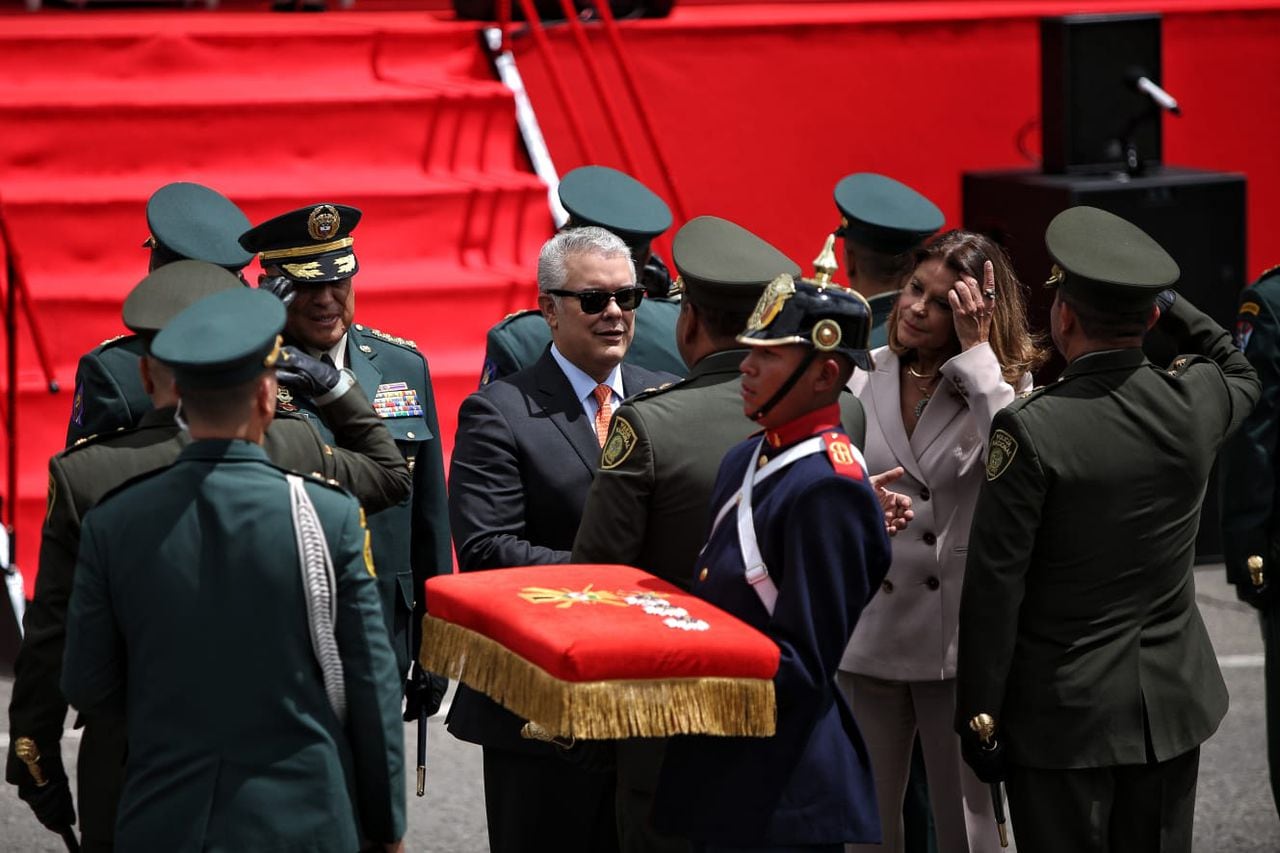 Desfile Militar 20 de julio de 2022 en la Avenida Boyaca, con la presencia del Presidente Ivan Duque