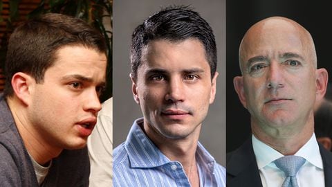 Jeff Bezos, Tomas Uribe y Jeronimo Uribe