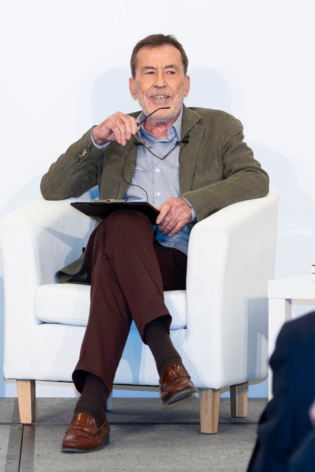 Fernando Sánchez Dragó asiste a la presentación del libro 'España Vertebrada' el 3 de abril de 2019 en Madrid, España. (Foto de Oscar González/NurPhoto vía Getty Images)
