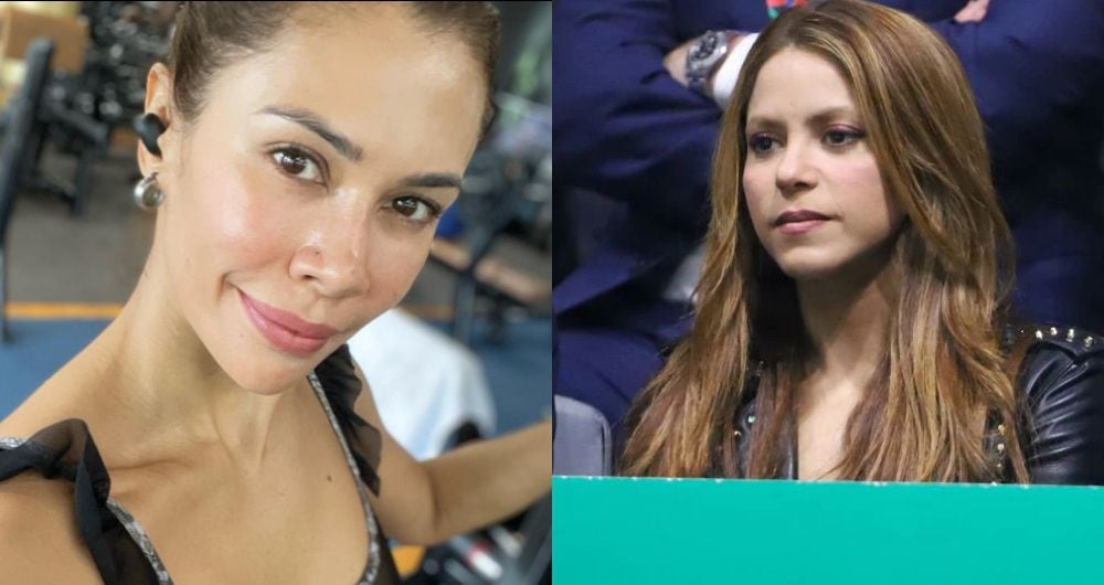 De izquierda a derecha: La  actriz Martha Isabel Bolaños y la cantante Shakira.