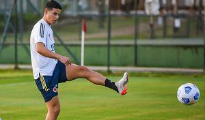 James Rodríguez se incorpora a los entrenamientos de la Selección Colombia para los partidos ante Brasil y Paraguay